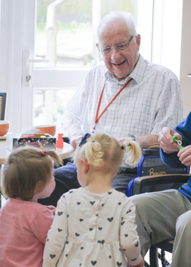 Bernard Sunley care home in Woking, run by charity Friends of the Elderly, has started running a bimonthly nursery club within the home, which is proving to be a fantastic success.